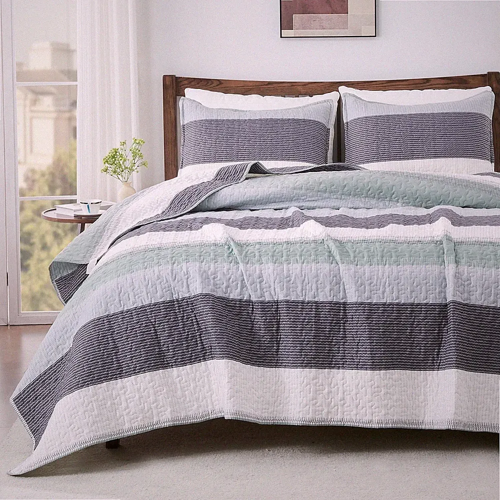 Andency California King Quilt Set - Sage Green Lightweight Soft Quilt Cal Kin...