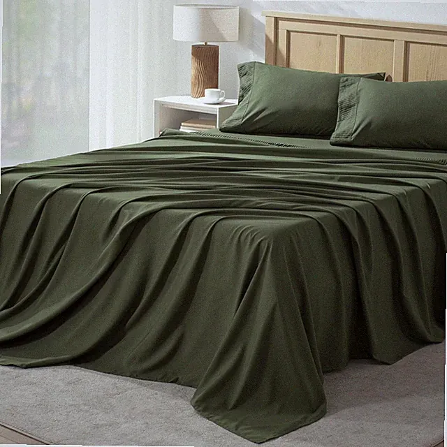Andency California King Sheet Sets 4 Pieces, King, Olive Green