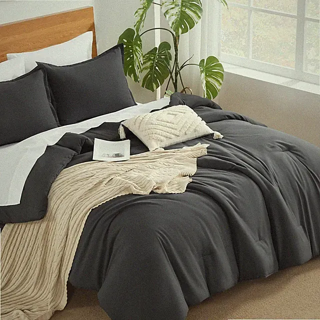 Andency Dark Grey Comforter King Size - 7 (104"x90"), 07