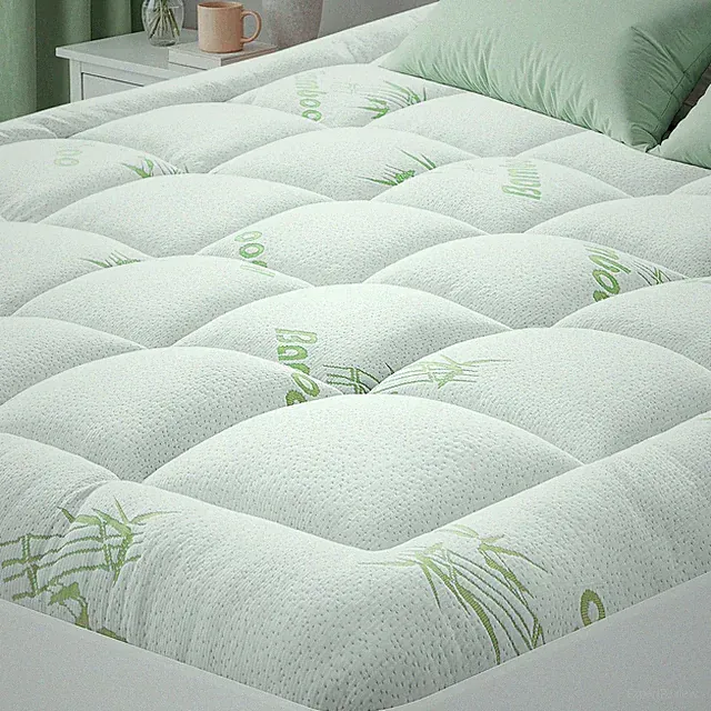 HYLEORY Mattress Topper Thick BambooViscose Naturally Cooling Pillow Top Mat...
