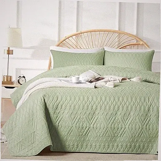 King Size Quilt Bedding Set,Sage Green Lightweight King/Cal 9h-sage Green