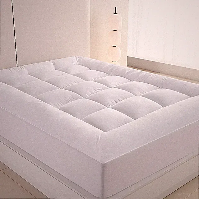 Mattress Topper Queen 1000GSM Premium Quilted Breathable White West Month Luxury