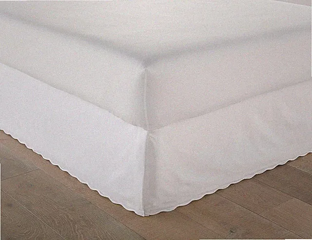 Queen Bedskirt, Cotton Tailored Bedskirt with Split Corners, Oeko-Tex Certifie